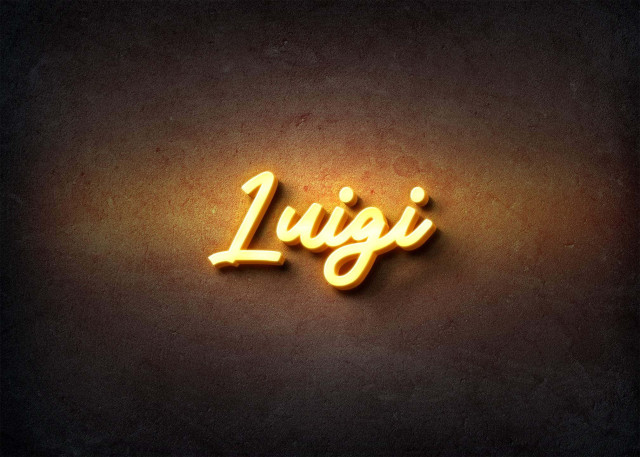 Free photo of Glow Name Profile Picture for Luigi