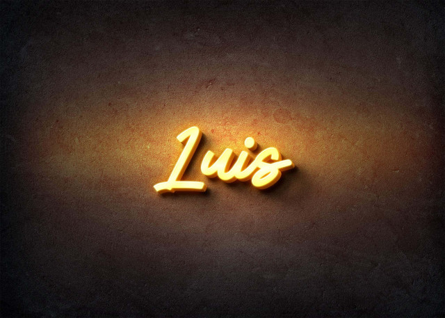 Free photo of Glow Name Profile Picture for Luis