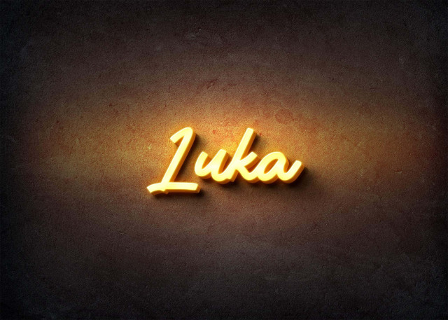 Free photo of Glow Name Profile Picture for Luka