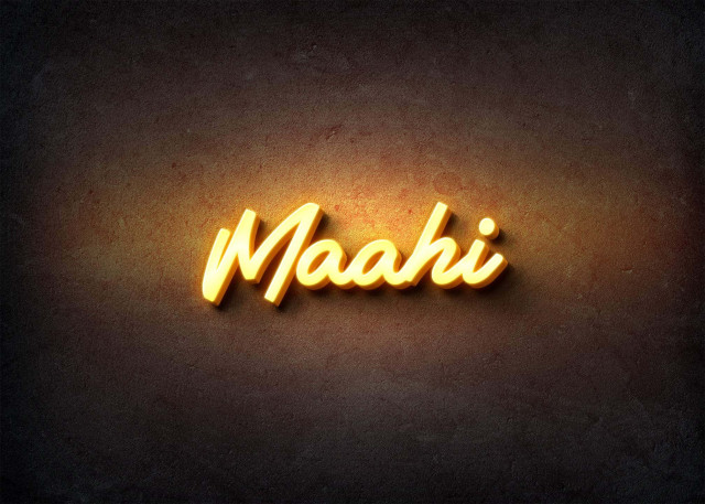 Free photo of Glow Name Profile Picture for Maahi