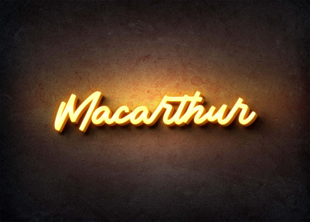 Free photo of Glow Name Profile Picture for Macarthur