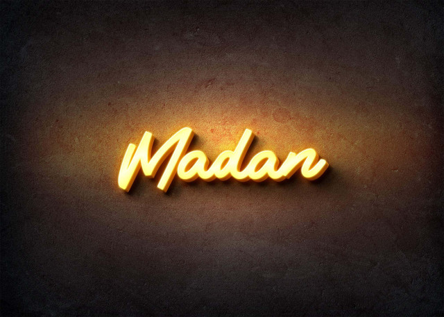 Free photo of Glow Name Profile Picture for Madan
