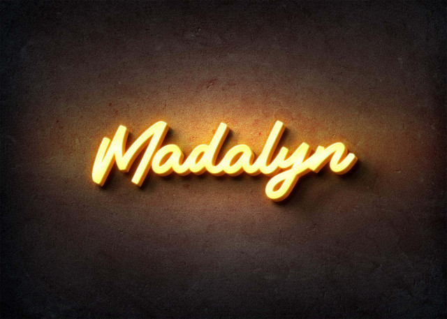 Free photo of Glow Name Profile Picture for Madalyn
