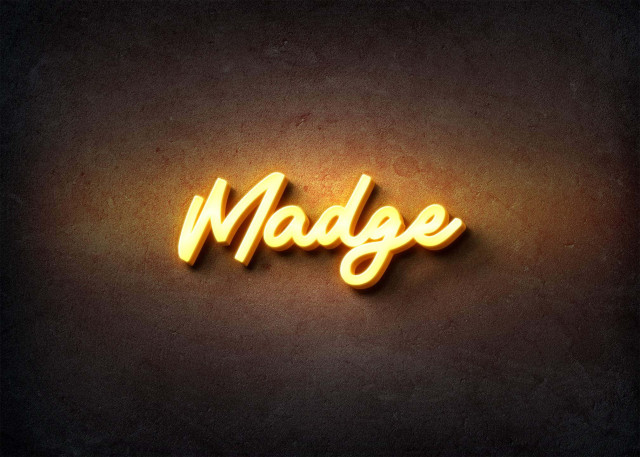 Free photo of Glow Name Profile Picture for Madge