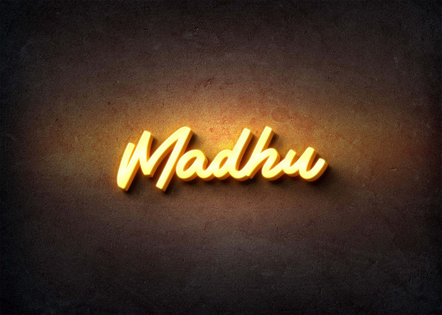 Free photo of Glow Name Profile Picture for Madhu