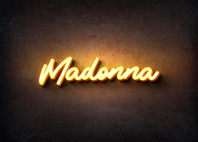 Free photo of Glow Name Profile Picture for Madonna