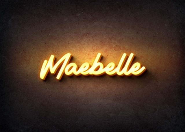 Free photo of Glow Name Profile Picture for Maebelle