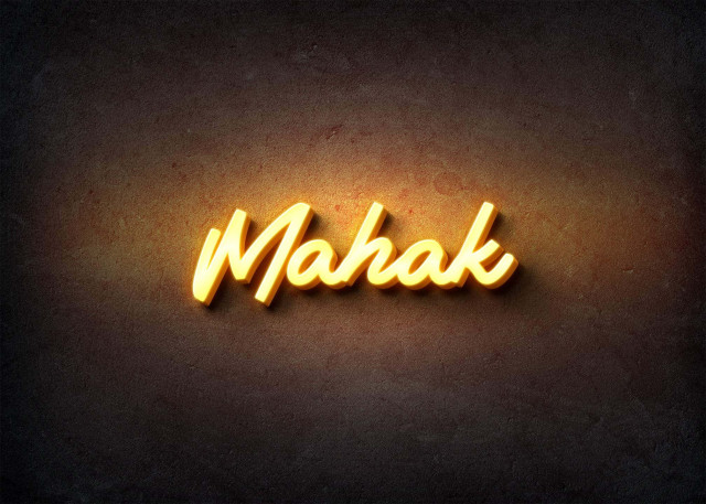 Free photo of Glow Name Profile Picture for Mahak