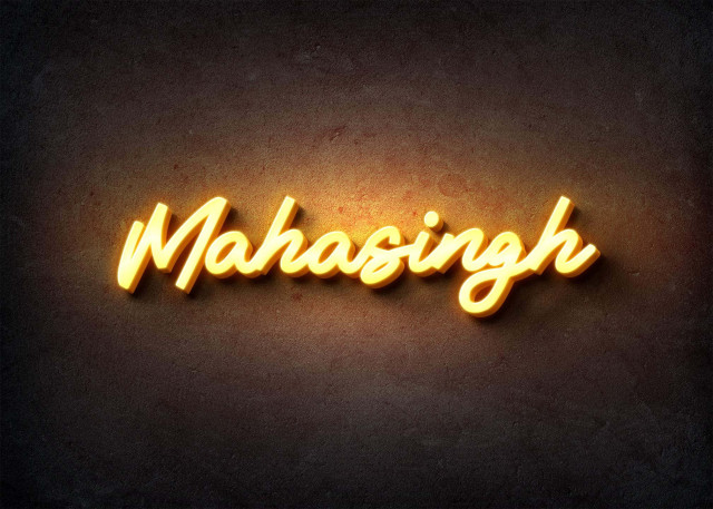 Free photo of Glow Name Profile Picture for Mahasingh