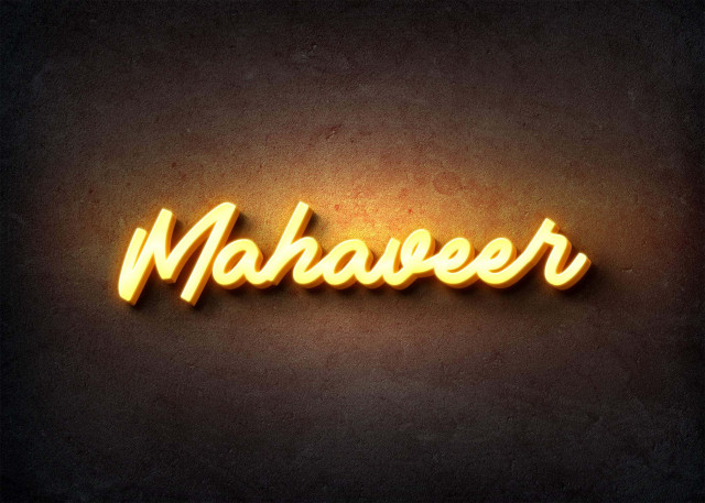 Free photo of Glow Name Profile Picture for Mahaveer