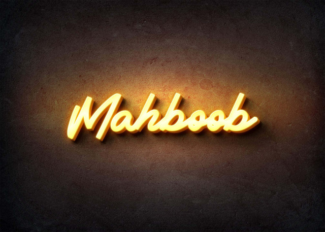 Free photo of Glow Name Profile Picture for Mahboob