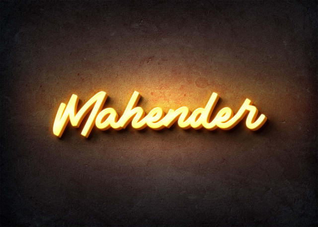 Free photo of Glow Name Profile Picture for Mahender