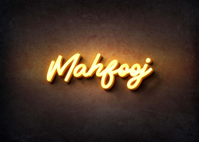 Free photo of Glow Name Profile Picture for Mahfooj