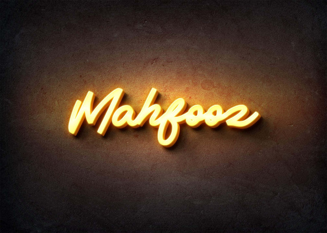 Free photo of Glow Name Profile Picture for Mahfooz