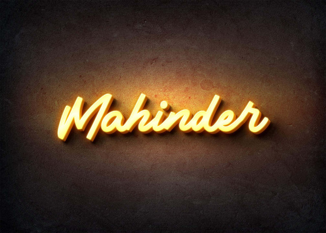 Free photo of Glow Name Profile Picture for Mahinder