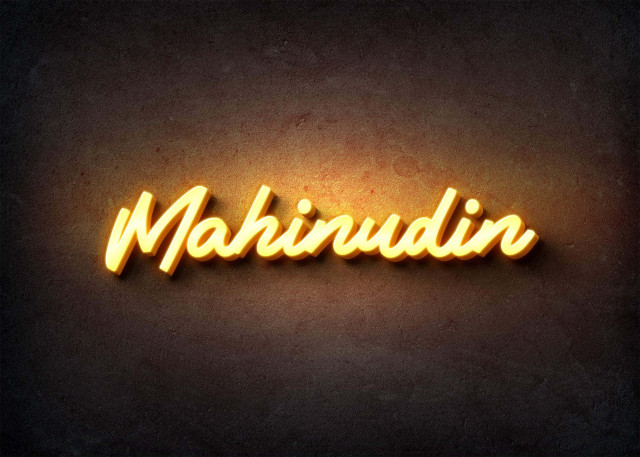 Free photo of Glow Name Profile Picture for Mahinudin