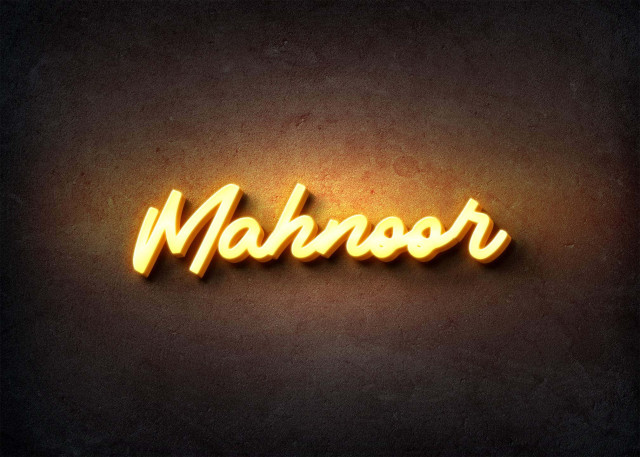 Free photo of Glow Name Profile Picture for Mahnoor