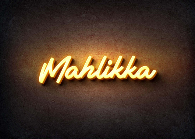 Free photo of Glow Name Profile Picture for Mahlikka