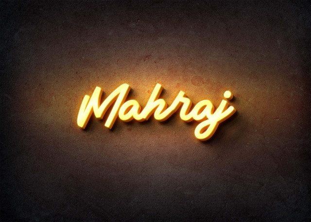 Free photo of Glow Name Profile Picture for Mahraj