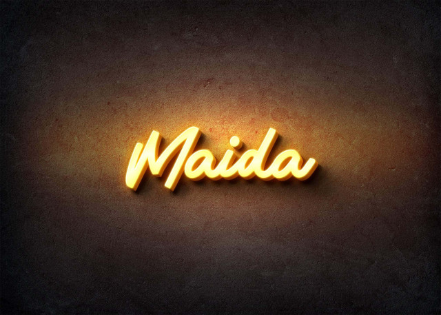 Free photo of Glow Name Profile Picture for Maida