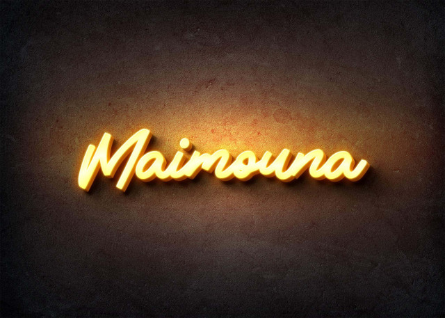 Free photo of Glow Name Profile Picture for Maimouna