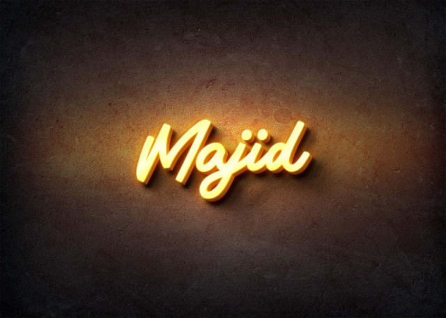 Free photo of Glow Name Profile Picture for Majid