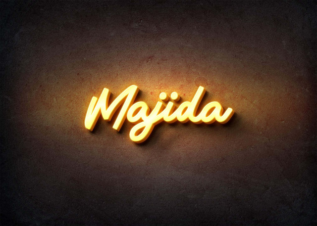 Free photo of Glow Name Profile Picture for Majida