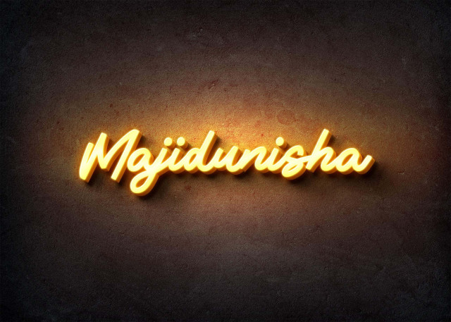 Free photo of Glow Name Profile Picture for Majidunisha