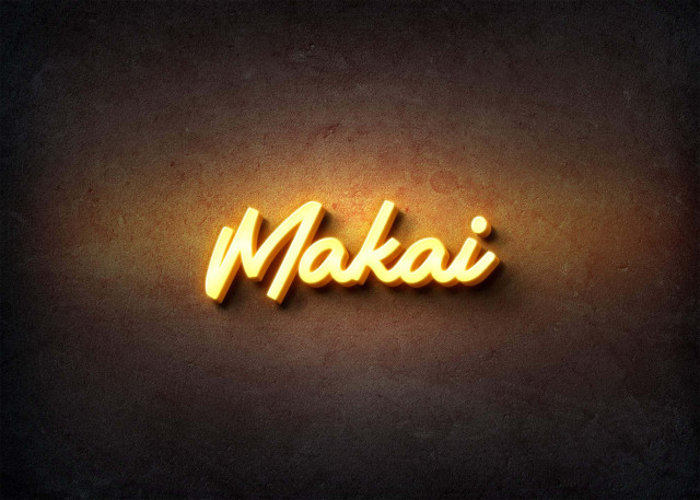 Free photo of Glow Name Profile Picture for Makai