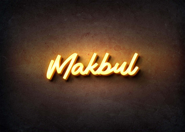 Free photo of Glow Name Profile Picture for Makbul