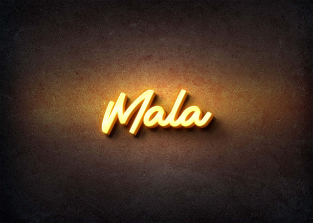 Free photo of Glow Name Profile Picture for Mala