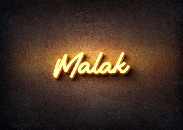 Free photo of Glow Name Profile Picture for Malak