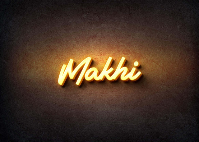 Free photo of Glow Name Profile Picture for Makhi