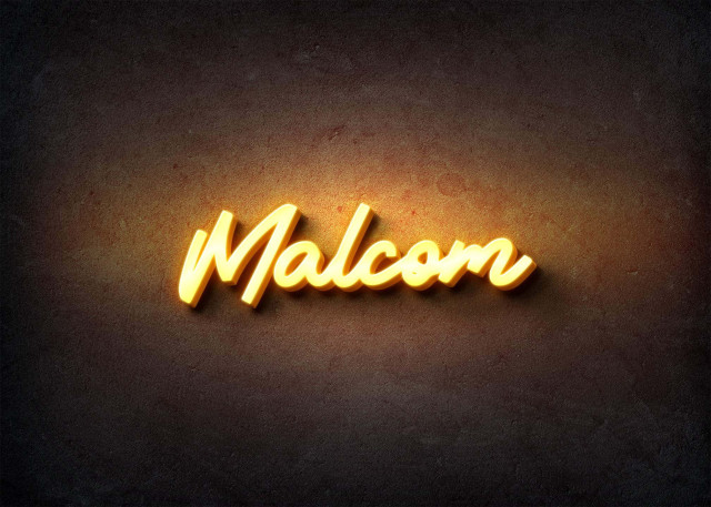 Free photo of Glow Name Profile Picture for Malcom