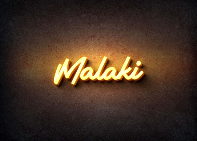 Free photo of Glow Name Profile Picture for Malaki