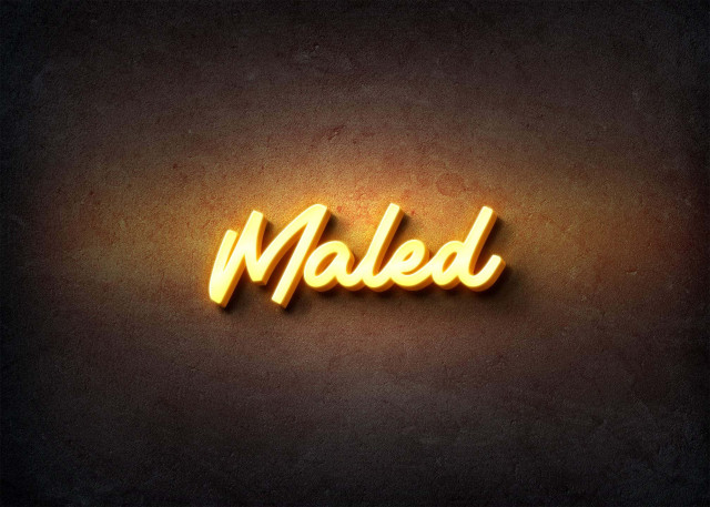 Free photo of Glow Name Profile Picture for Maled