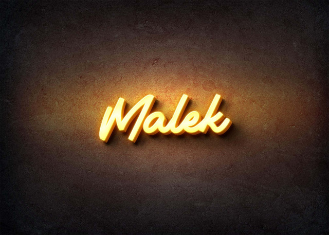 Free photo of Glow Name Profile Picture for Malek