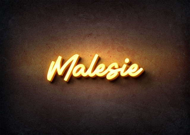 Free photo of Glow Name Profile Picture for Malesie