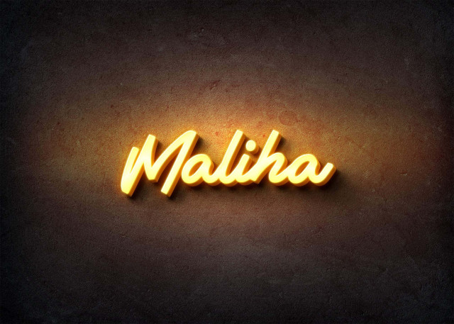 Free photo of Glow Name Profile Picture for Maliha