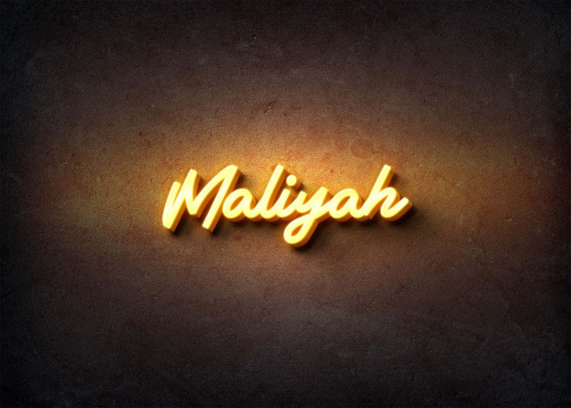 Free photo of Glow Name Profile Picture for Maliyah