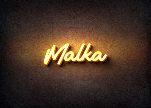 Free photo of Glow Name Profile Picture for Malka