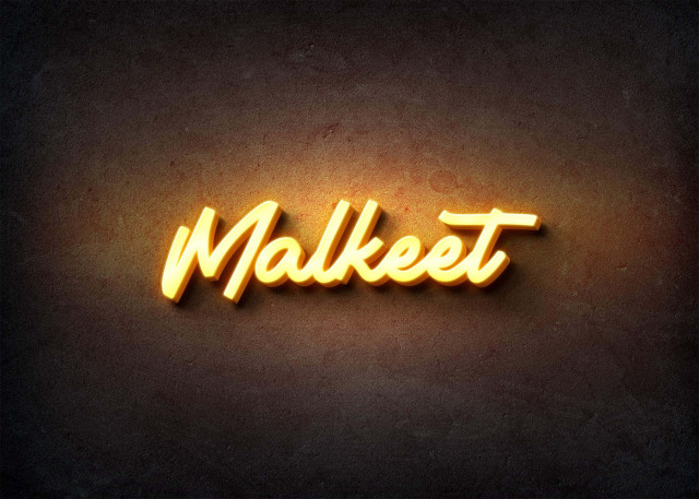 Free photo of Glow Name Profile Picture for Malkeet