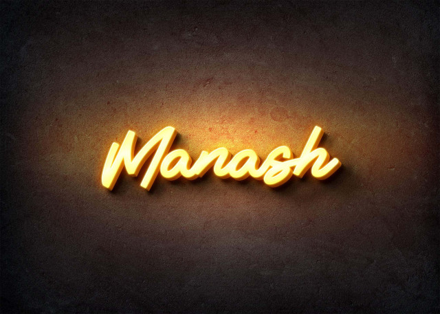 Free photo of Glow Name Profile Picture for Manash