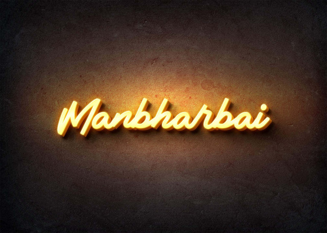 Free photo of Glow Name Profile Picture for Manbharbai