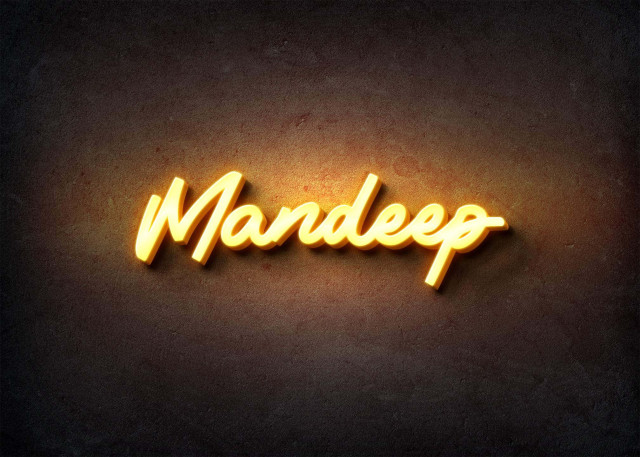Free photo of Glow Name Profile Picture for Mandeep
