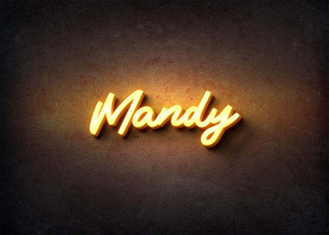 Free photo of Glow Name Profile Picture for Mandy