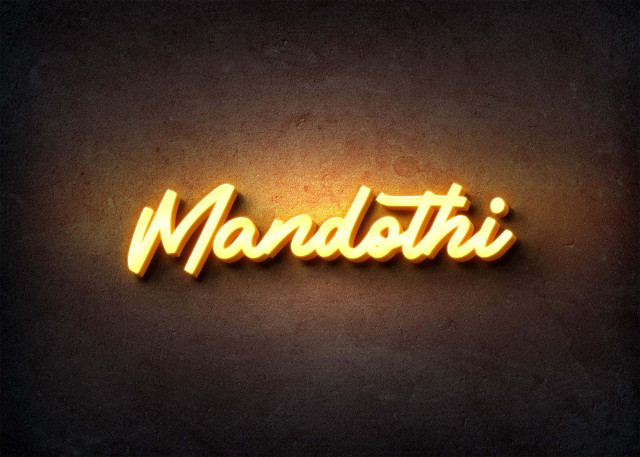 Free photo of Glow Name Profile Picture for Mandothi