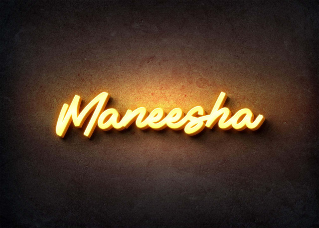 Free photo of Glow Name Profile Picture for Maneesha