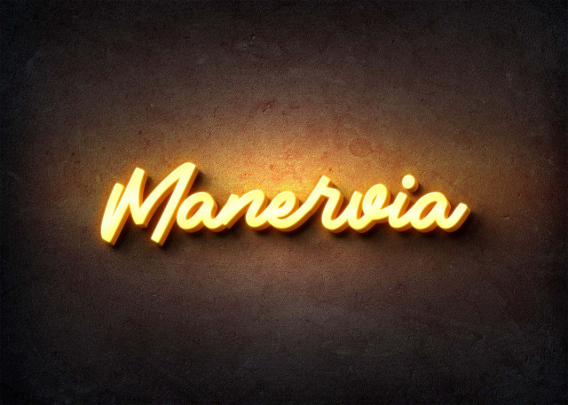 Free photo of Glow Name Profile Picture for Manervia