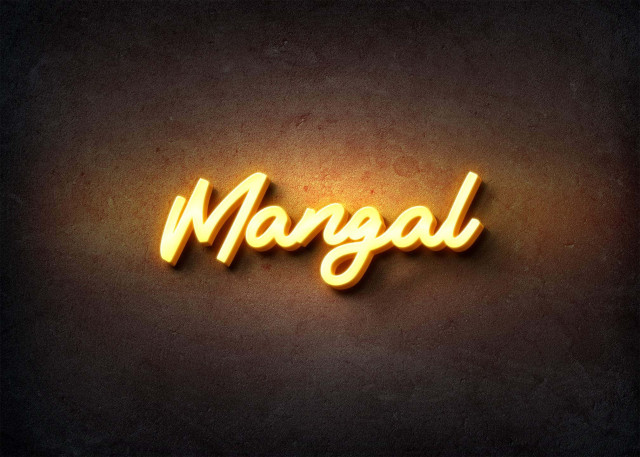 Free photo of Glow Name Profile Picture for Mangal